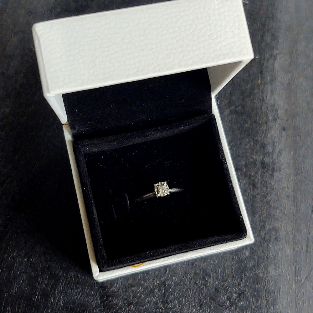 💎HP💎14k Gold Diamond vintage Engagement Ring Size 5.5 - Picture 3 of 6